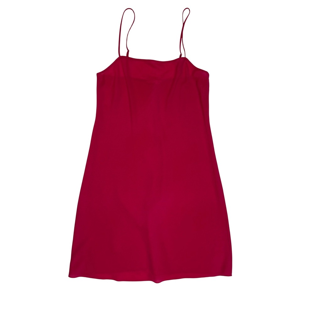 Rebecca Taylor Magenta Pink Mini Slip Dress Adjustable Spaghetti Straps Size 6